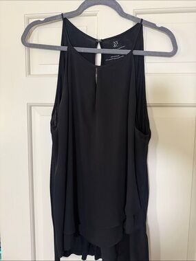 New York & Company Black Layered Sleeveless Chiffon Cami
